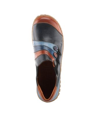 Neeta Colorblock Leather Slip-On Shoe with Removable Insole and Flexible Comfort Sole
