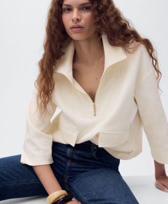 Women's Pockets Three-Quarter Sleeve Jacket