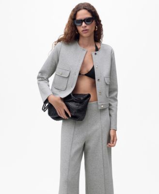 MANGO - Women's Pockets Cotton Cropped Jacket