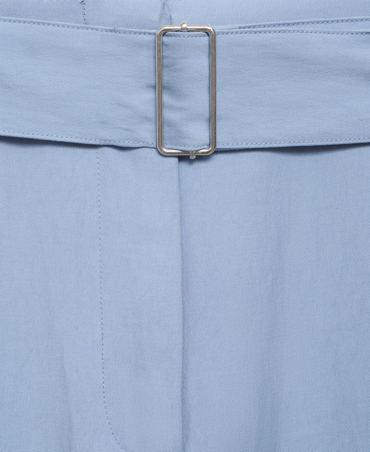 Mango Pantalon Paperbag Ceinture Bleu Ciel - Femme - 40 -  In Blue