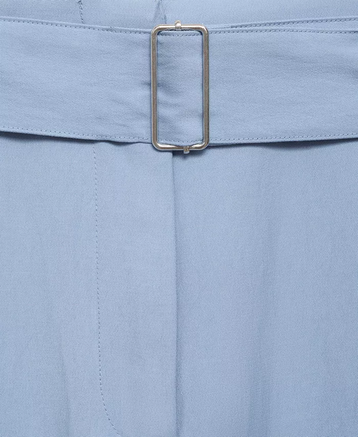 Women's Belted Paper Bag Pants - thumbnail 5