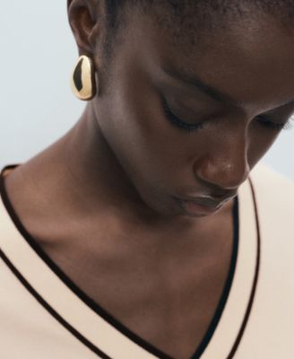 Women's Contrasting V-Neck Sweater