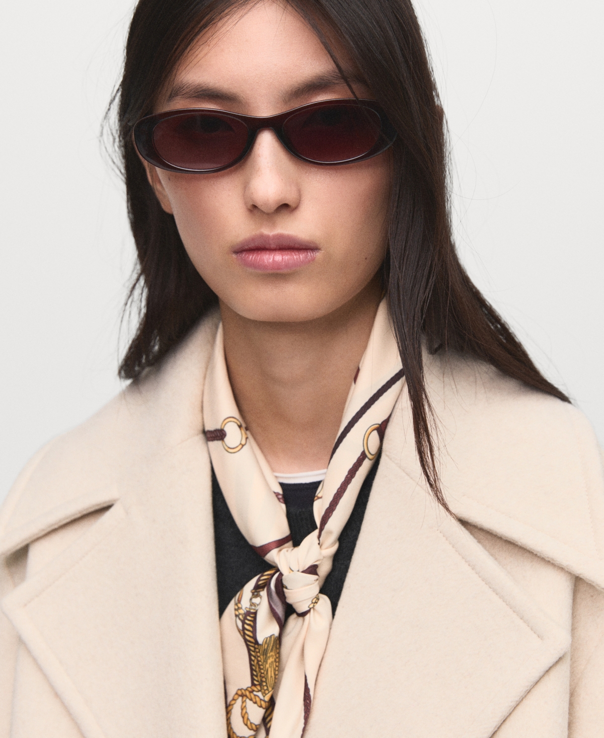 Mango Women's Double-breasted Wool Blend Coat In Neutral
