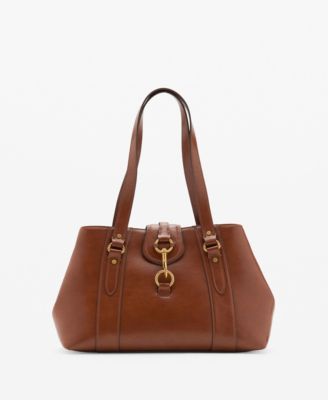 MANGO - Women's Hook Fastener Large Shoulder Bag