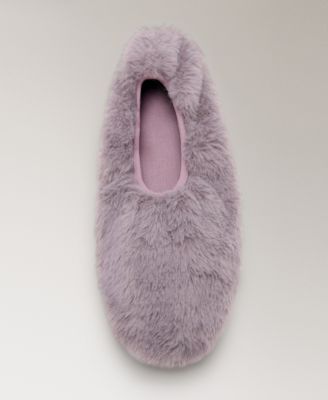 Women's Fur-Effect Ballerina Flats