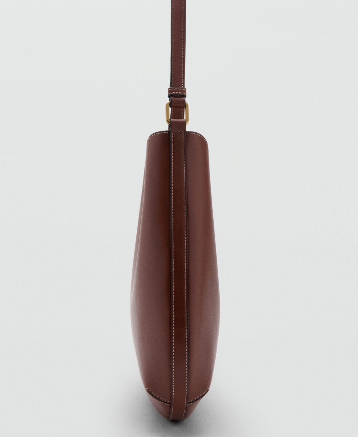 Mango Women's Large Oval Shoulder Bag In Brown