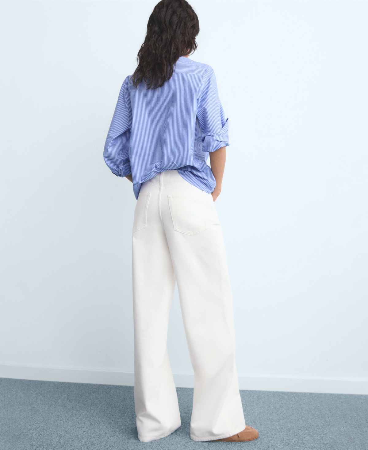 Mango Women's Low-Rise Wide-Leg Jeans