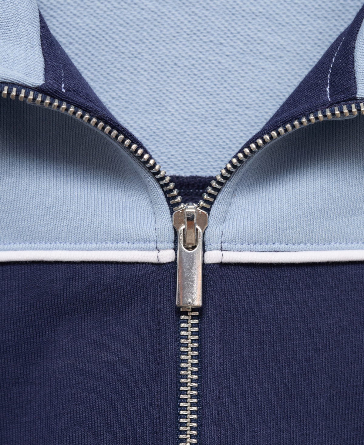 Mango Two-tone Fitted Jacket Blue In Multi
