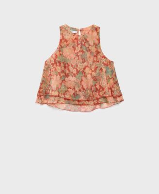 Women's Floral Pleated Blouse