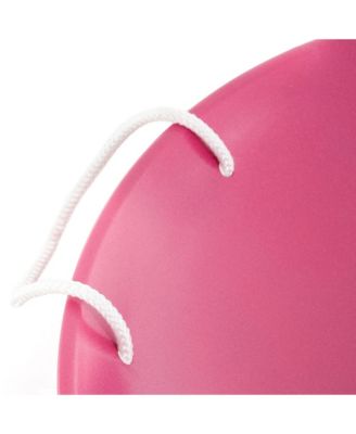 ProDisc 26" Metal Saucer Sled with Rope Handles, Pink (2 Pack)