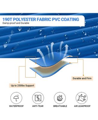 2-Person Double Sleeping Pad Lightweight Inflatable Air Mat, Blue