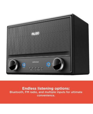 240W Retro Style Bluetooth 5.0 Speaker with FM Radio With Remote Control and Power Cord AUX, USB A, ARC Inputs 4001974