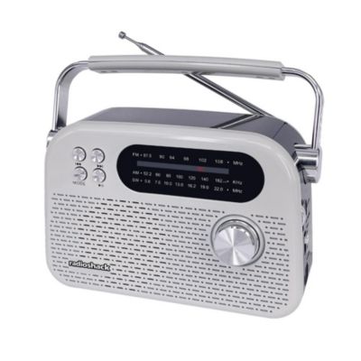 White Retro 3-Band Radio, AM/FM/SW Tuner with Bluetooth, USB/TF Music Playback, Classic Dial Display, Rechargeable for Indoor/Outdoor Use