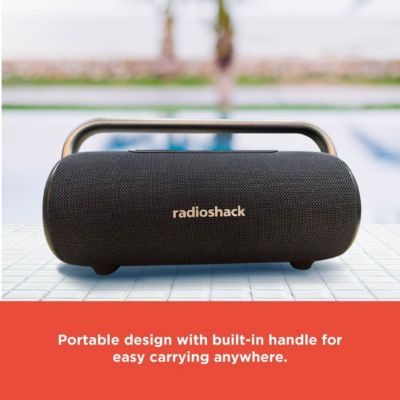 Portable Outdoor Bluetooth Speaker 60W RMS Power With Dual Subwoofer IPX5 Gray True Wireless