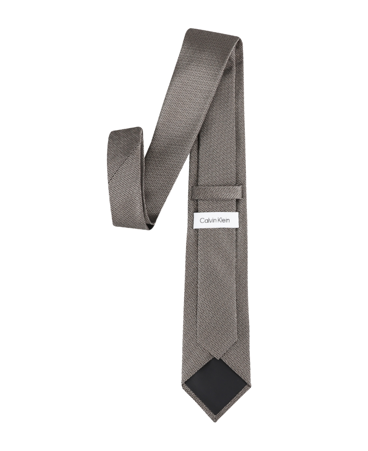 Calvin Klein Men's Mason Chevron Striped Tie In Brown