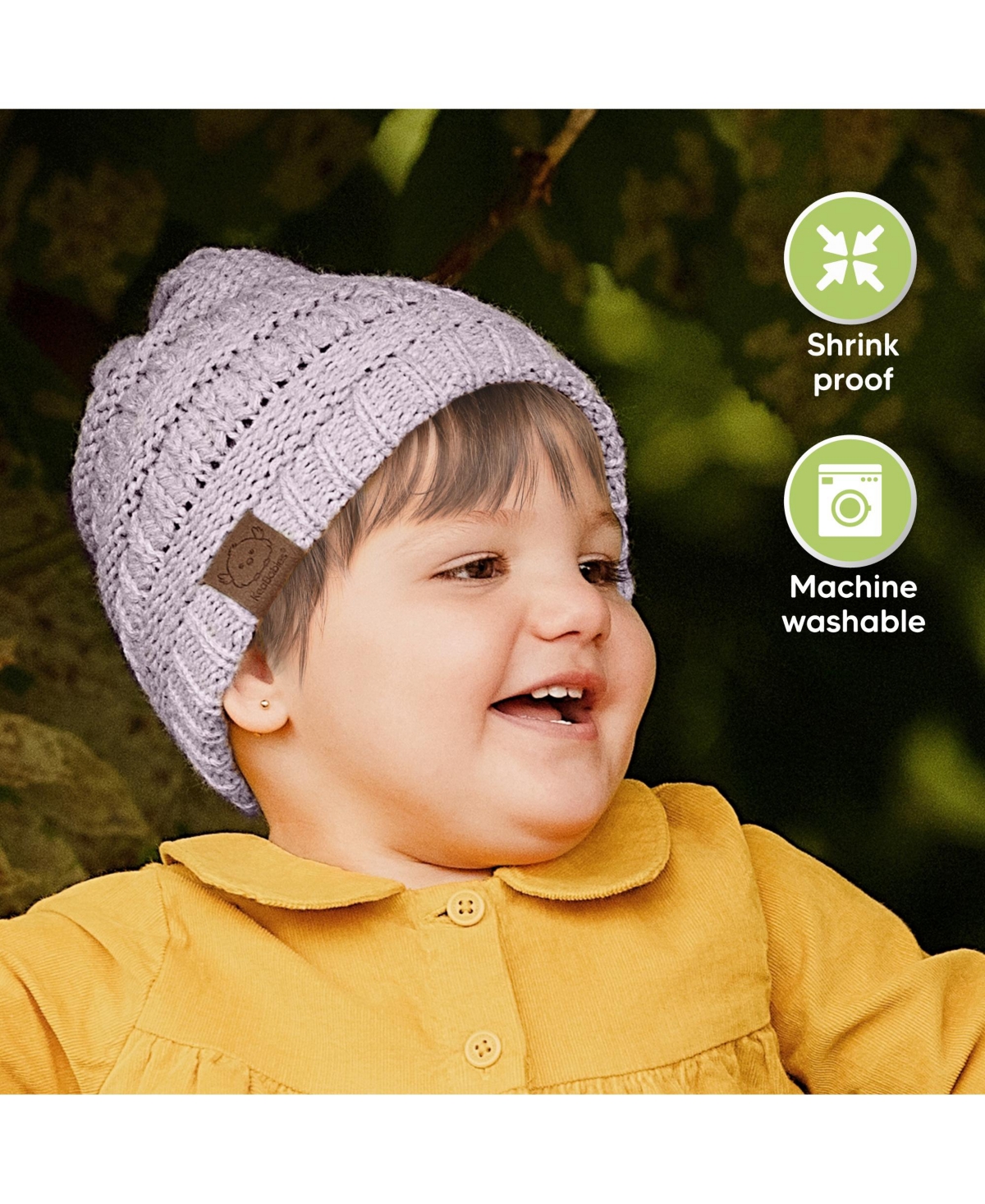 KeaBabies 3pk Warmzy Baby Beanies, 0-36 months Hats, Winter Hat for Newborn, Infant, Toddlers, Boys, Girls