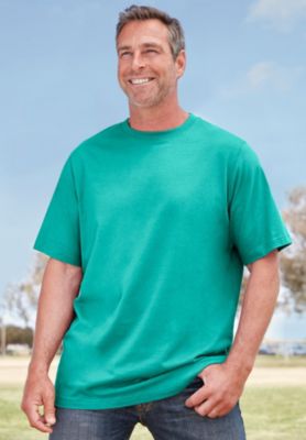 Men's Big and Tall Shrink-Less Lightweight Crewneck T-Shirt