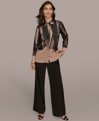 Women's Long Sleeve Button Down Blouse