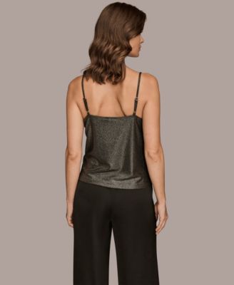 Women's Drape Front Strappy Camisole Top