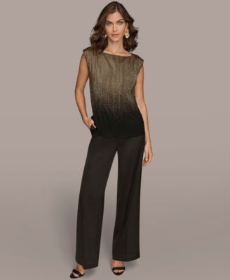 Women's Novelty Sleeveless Ombre Top, Regular & Petite