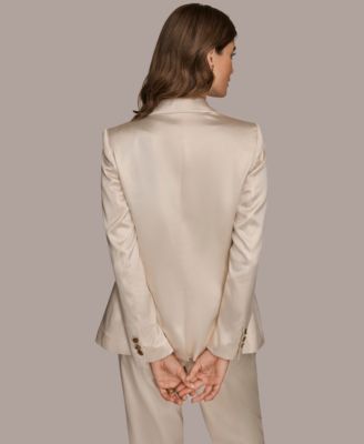 Women's Metallic One-Button Blazer