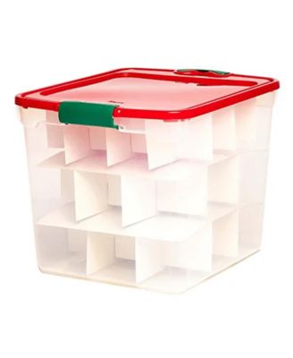 31 Qt Holiday Clear Plastic Storage Container w/ Latching Handles (4 Pack