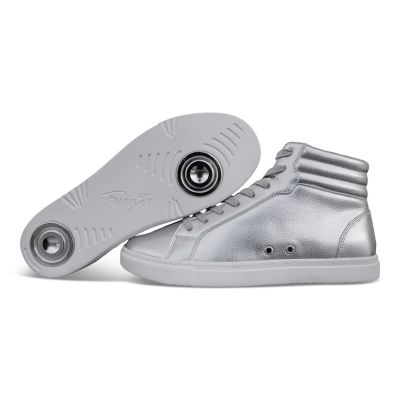 Women's Silver High-top Sneaker