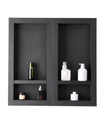 Wall-Mounted Recessed Shower Niche Shelf for Organized Bathroom Storage