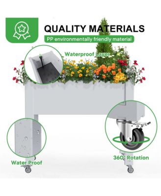 Srushti Raised Garden Bed with Wheels