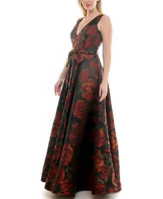 Taylor Women's Printed V-Neck Dress - Macy's