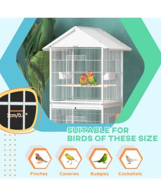 67" Bird Cage Feeder with Sd, Wheels, Accessories,