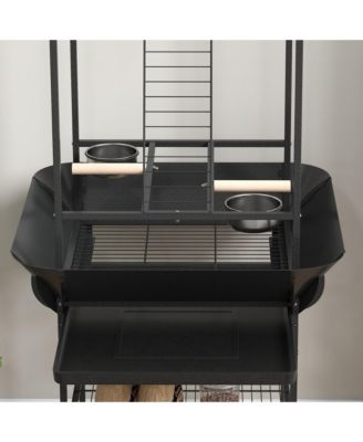 Bird Sd with Wheels for Indoor Outdoor Small Parrot, Dark