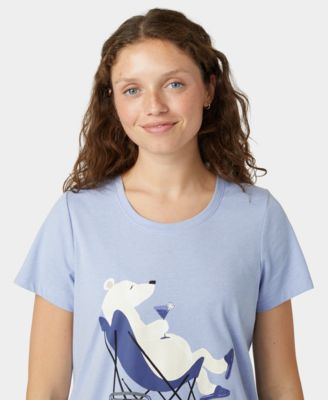 Women's 2-Piece Embellished Short Sleeve Pajama Set