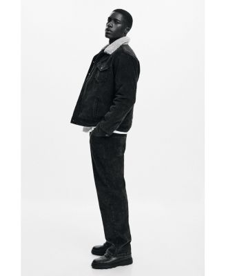 Men's Corduroy jacket with faux shearling collar