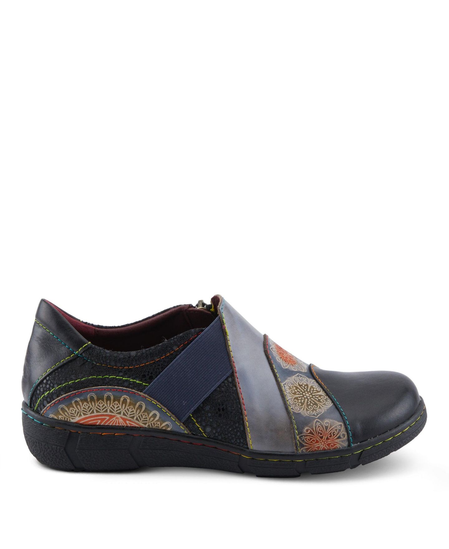 Обувь L'Artiste L Artiste Women s Lata Hand-Painted Closed Back Shoe with Removable Footbed and Geometric Multicolor Design, цвет: Чёрный разноцветный — фото 5