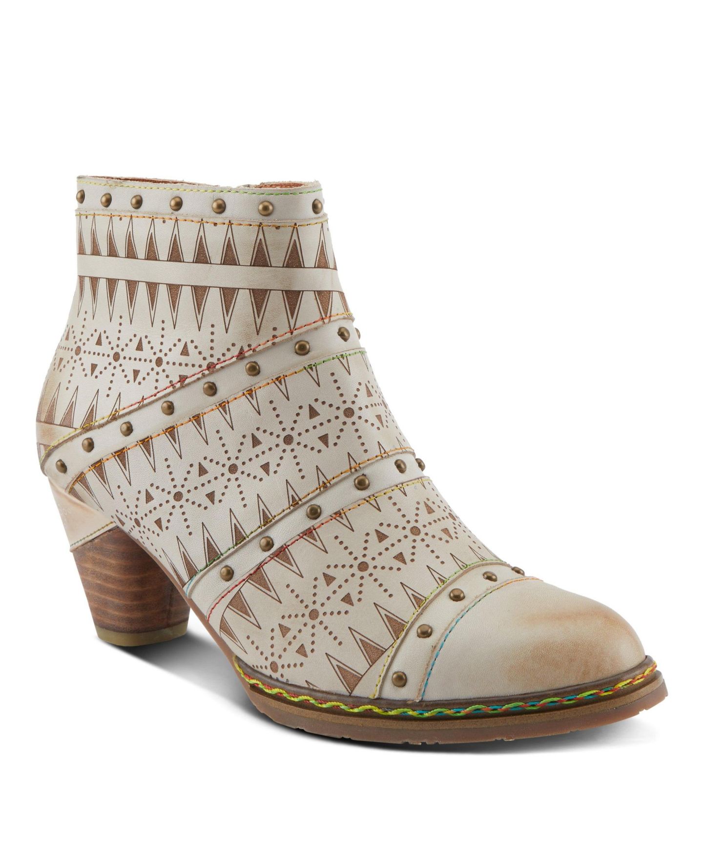 Женские ботинки L'Artiste Spring Step Niobe Bootie with Water-Resistant Finish, цвет: Бежевый разноцветный — фото 1