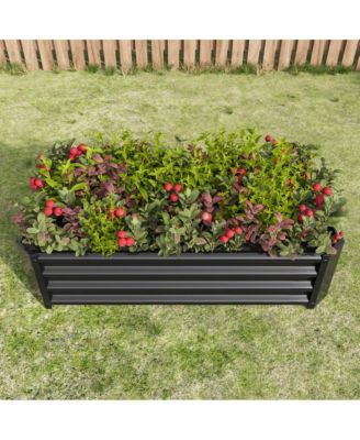 4x2ft Black Metal Raised Garden Bed