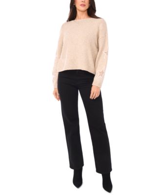 Women's Crewneck Star Pattern Sweater