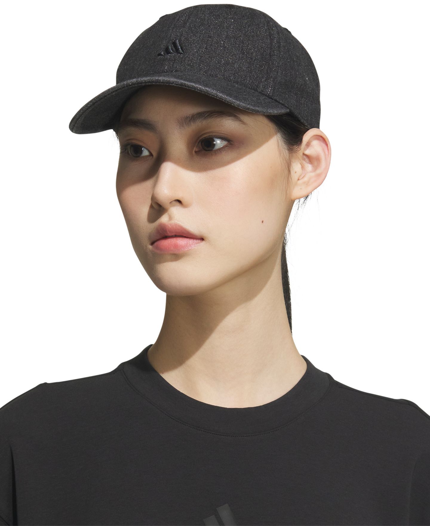 Женский головной убор adidas Denim Strapback Hat, цвет: Чёрный — фото 1