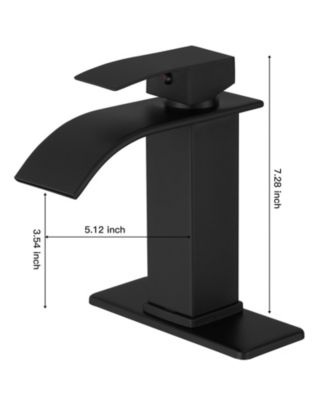 Waterfall Single Hole Single-Handle Low-Arc Bathroom Faucet