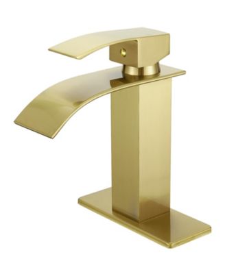 Waterfall Single Hole Single-Handle Low-Arc Bathroom Faucet