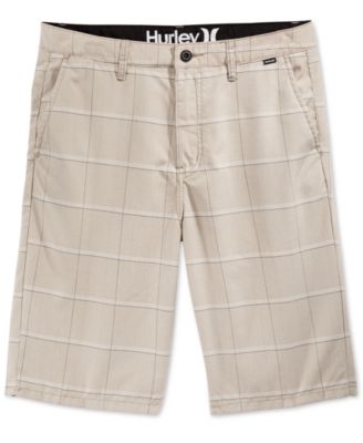 hurley plaid shorts