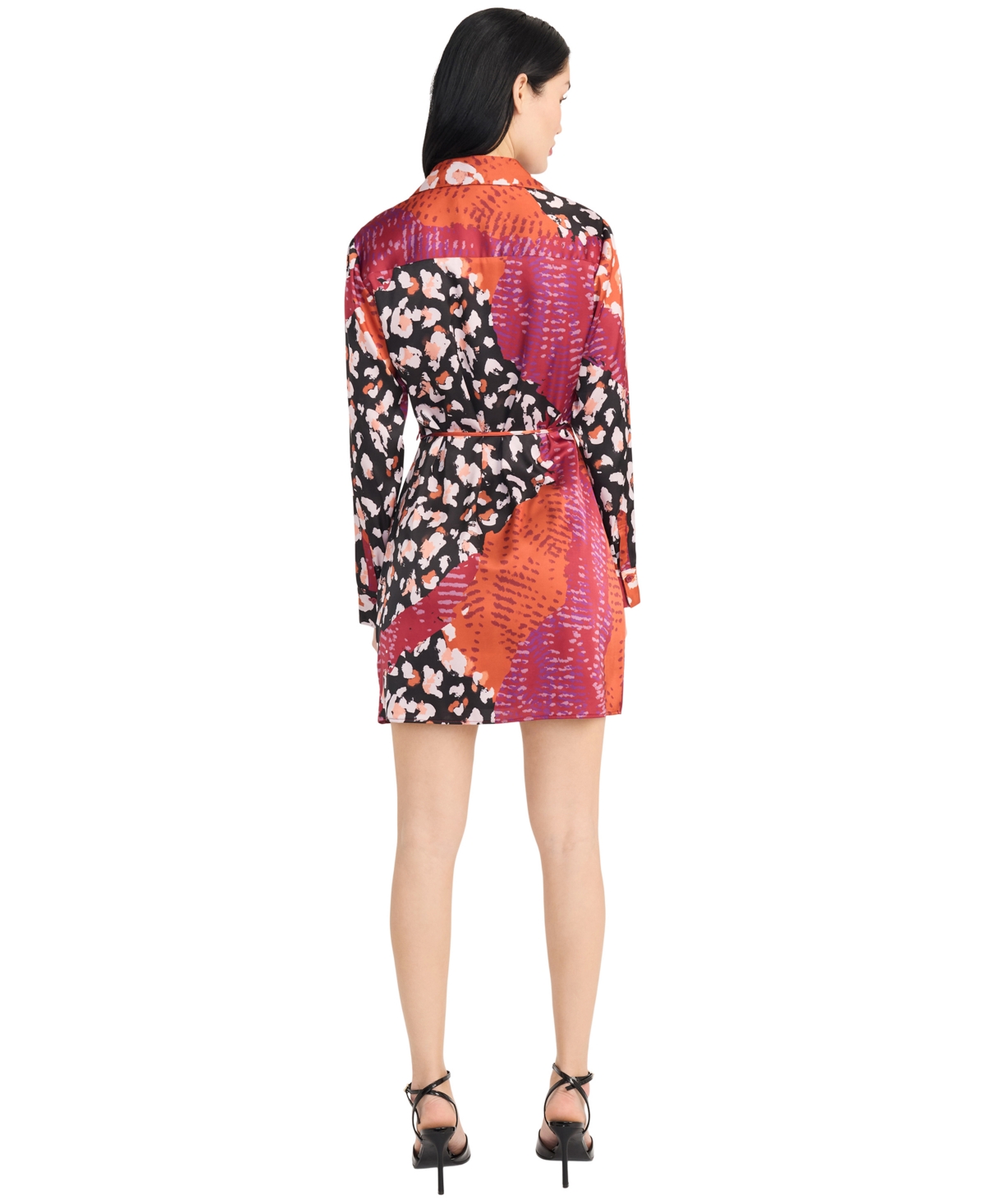 Donna Morgan Women's Tie Front Mini Dress In Multi