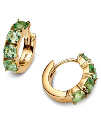 Green Hoop Earrings