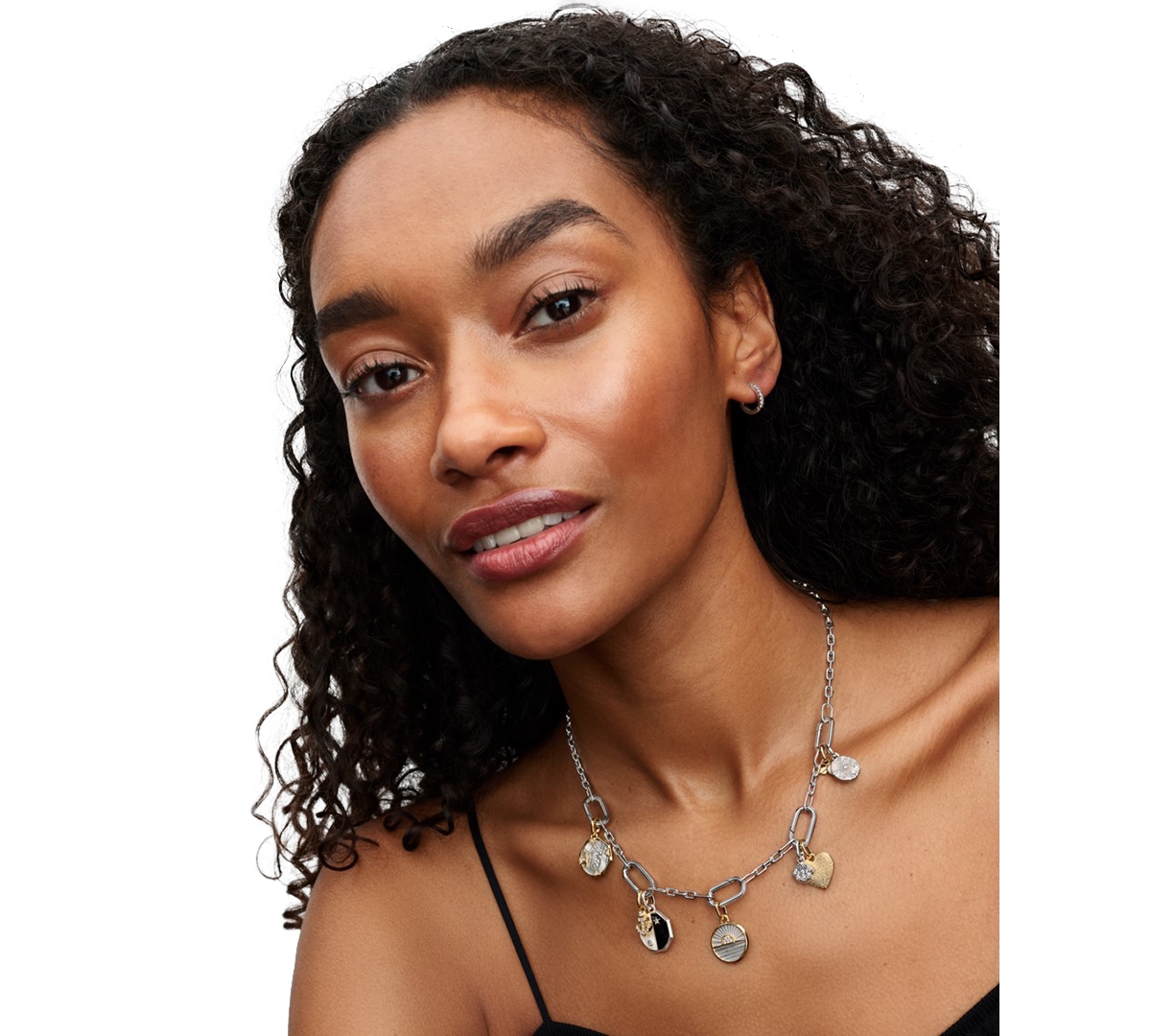 Pandora White Bee Mini Dangle Charms In Gold