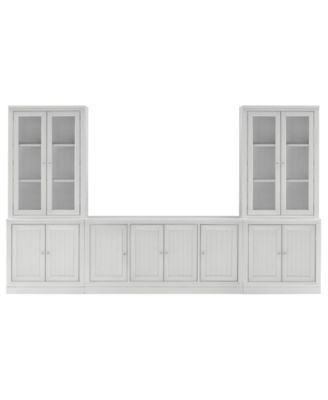 Amren 65" Wood 4 Door Console with Door Hutches and 2 Door Bases