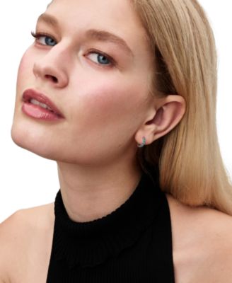 Light Blue Huggie Earrings