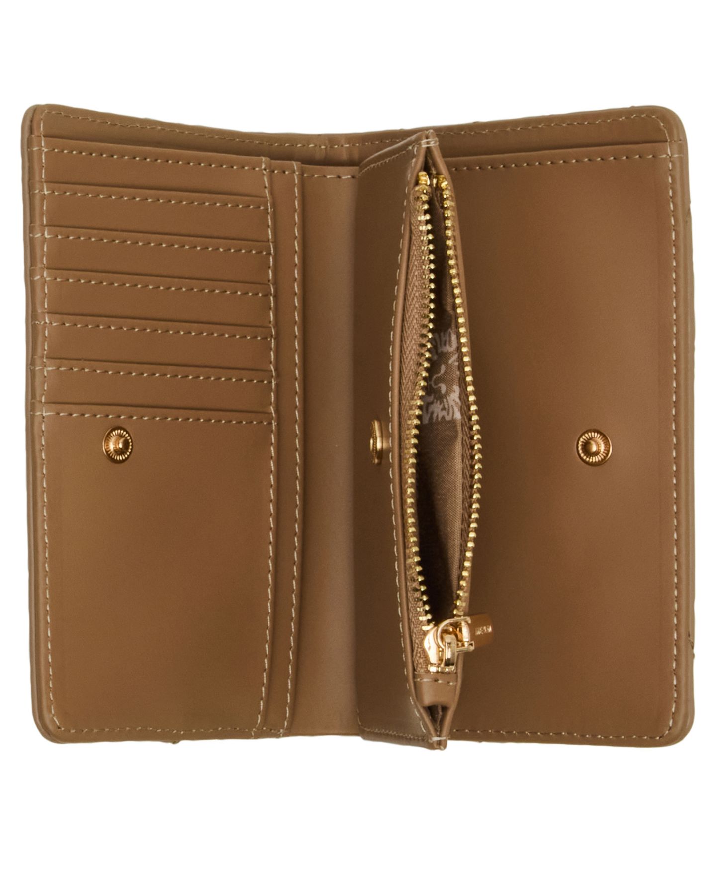 Женские сумки Anne Klein 2 Piece Flap Crossbody bag and Bifold Wallet Gift Set, цвет: Бежевый — фото 12