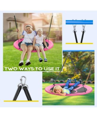 43" Saucer Swing (Kids & Adults): 700lbs Capacity, Waterproof, Adjustable Hanging Straps – Backyard/Indoor/Outdoor.