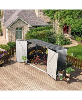 7'x3' Outdoor Horizontal Bike Storage Shed
